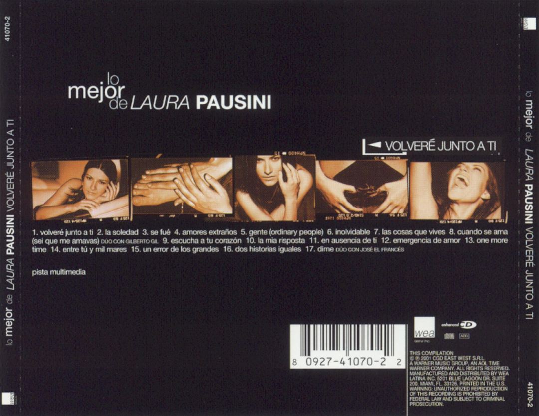 Mejor de Laura Pausini: Volveré Junto a Ti cover art