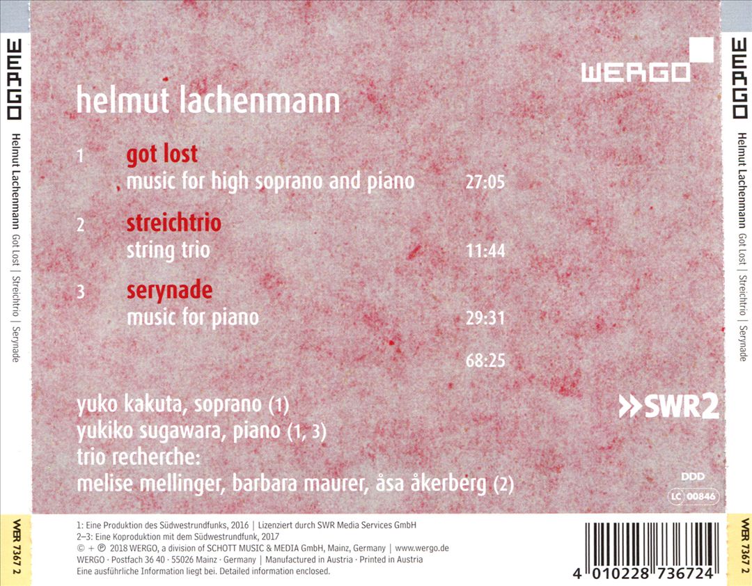 Helmut Lachenmann: Got Lost cover art