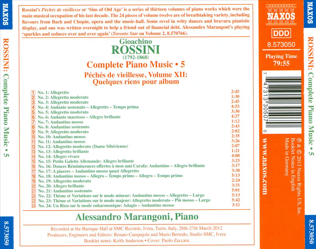 Rossini: Péchés de vieillesse, Vol. 5 cover art