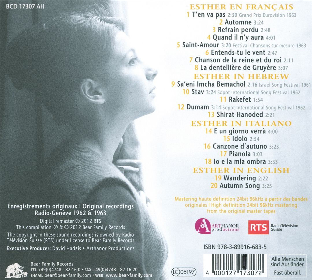 Esther Ofrarim In Geneva: The Radio-Genève Recordings cover art