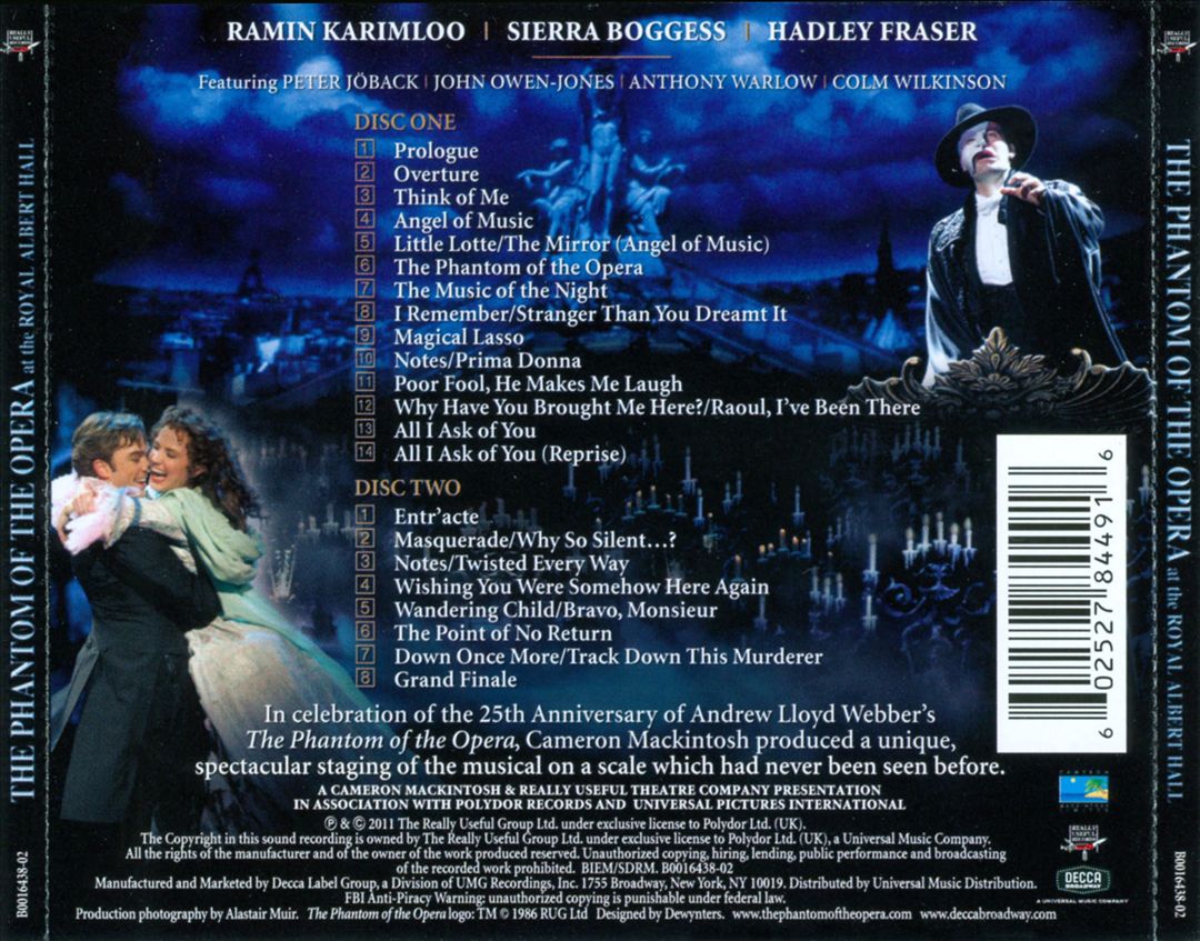 Phantom of the Opera at the Royal Albert Hall cover art