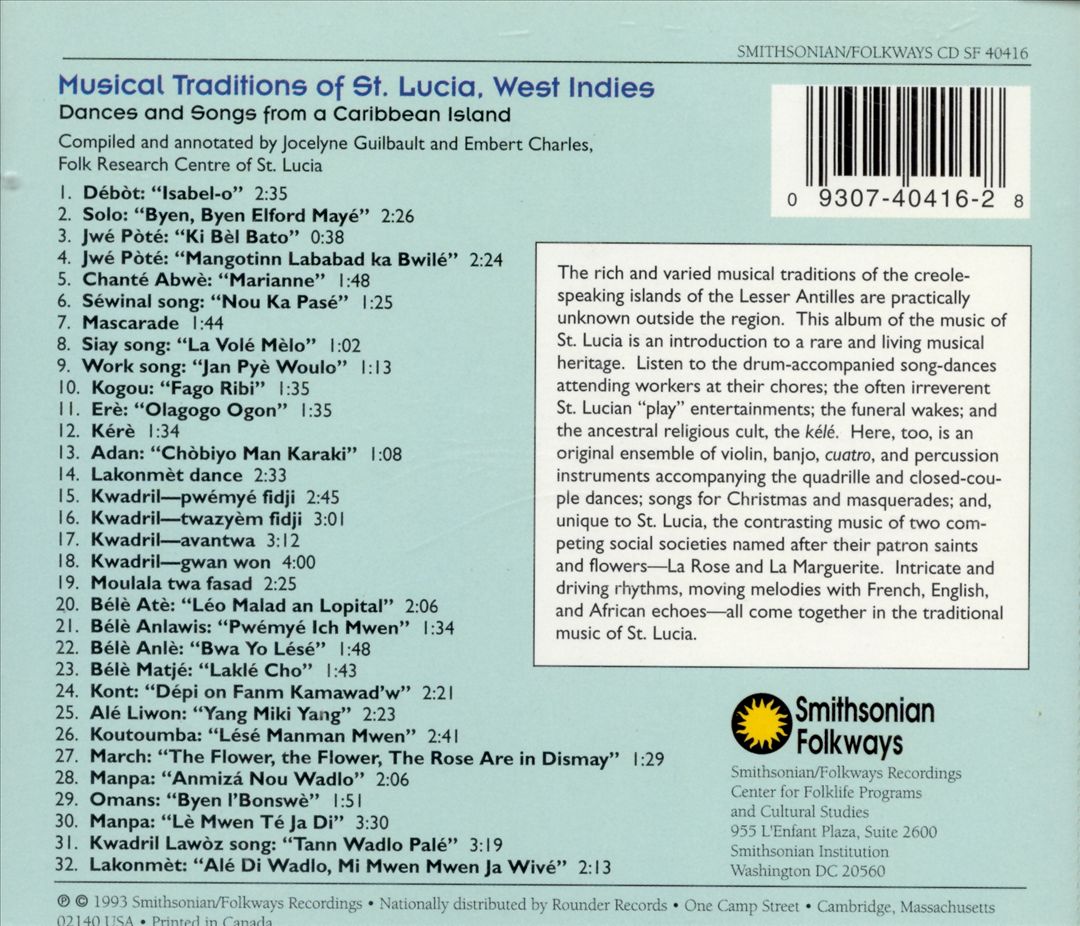 Musical Traditions of St. Lucia, West Indies: Dances and Songs from a Caribbean Island cover art