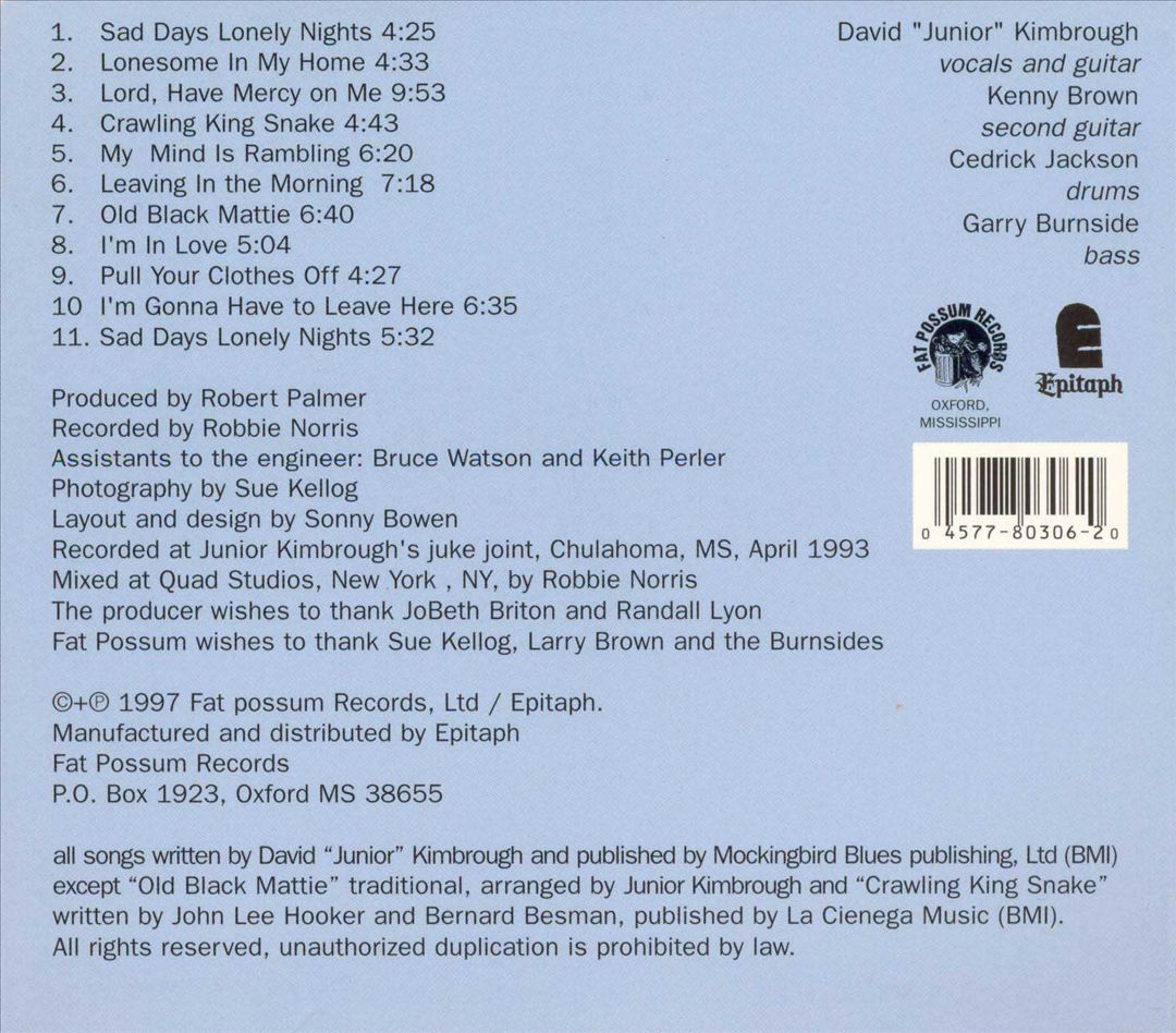 Sad Days, Lonely Nights cover art