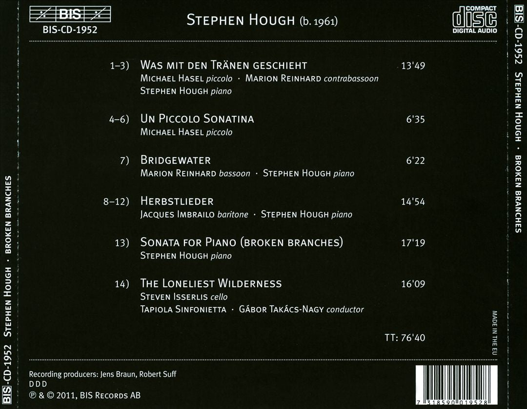Stephen Hough: Broken Branches cover art