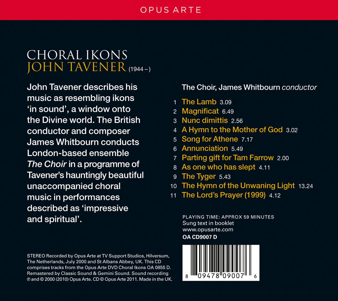 John Tavener: Choral Ikons cover art