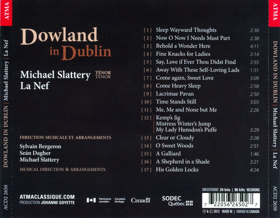 Dowland in Dublin cover art
