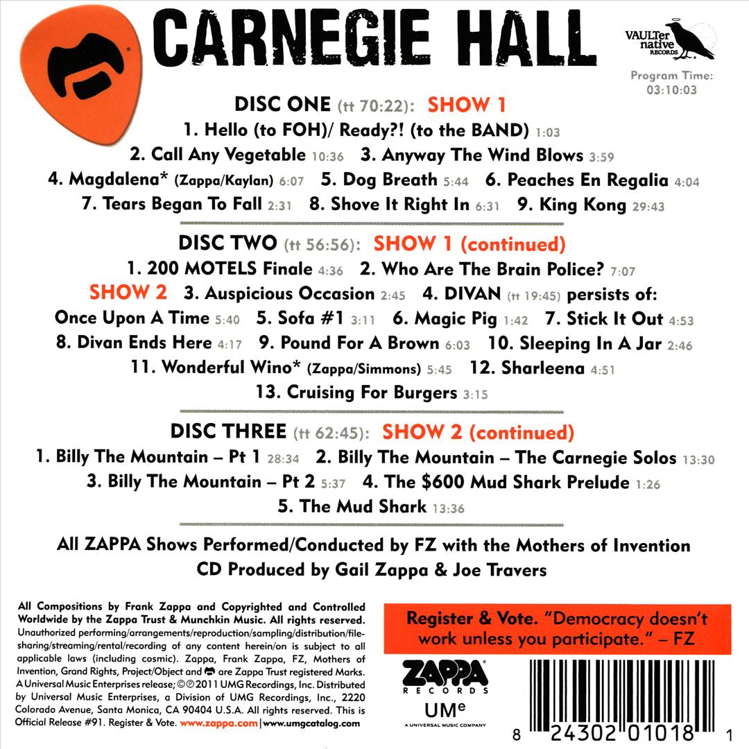 Carnegie Hall cover art