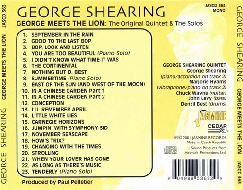 George Meets the Lion: The Original Quintet & Solos cover art
