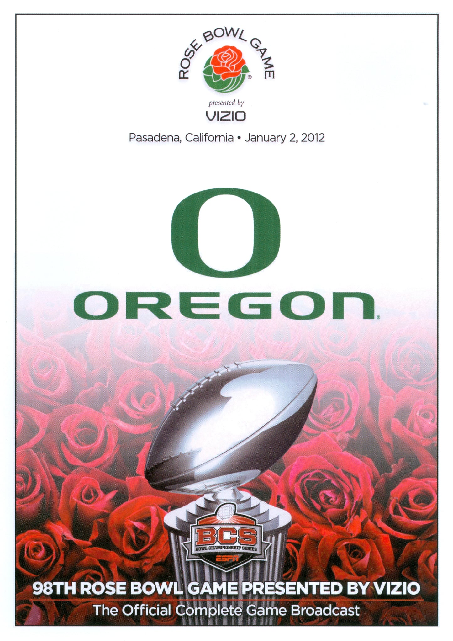 2012 Rose Bowl cover art