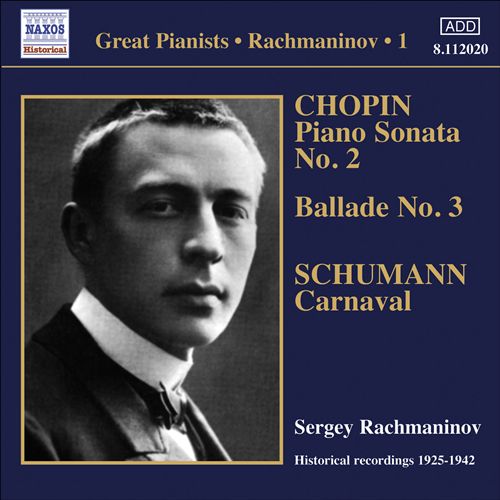 Rachmaninov Solo Piano Recordings, Vol. 1: Chopin, Schumann cover art