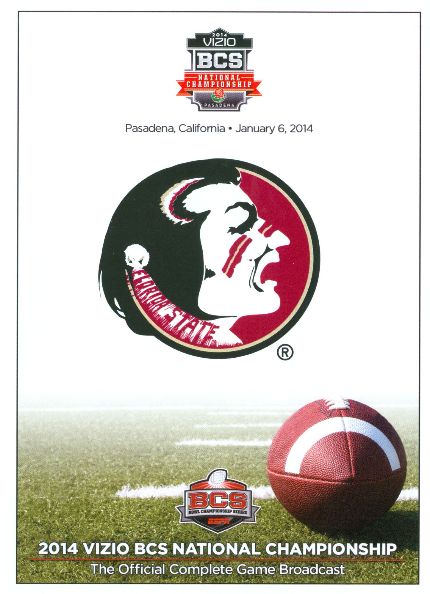 2014 Vizio BCS National Championship Game cover art