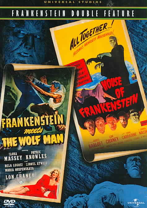 Frankenstein Double Feature - Frankenstein Meets the Wolf Man/House of Frankenstein cover art