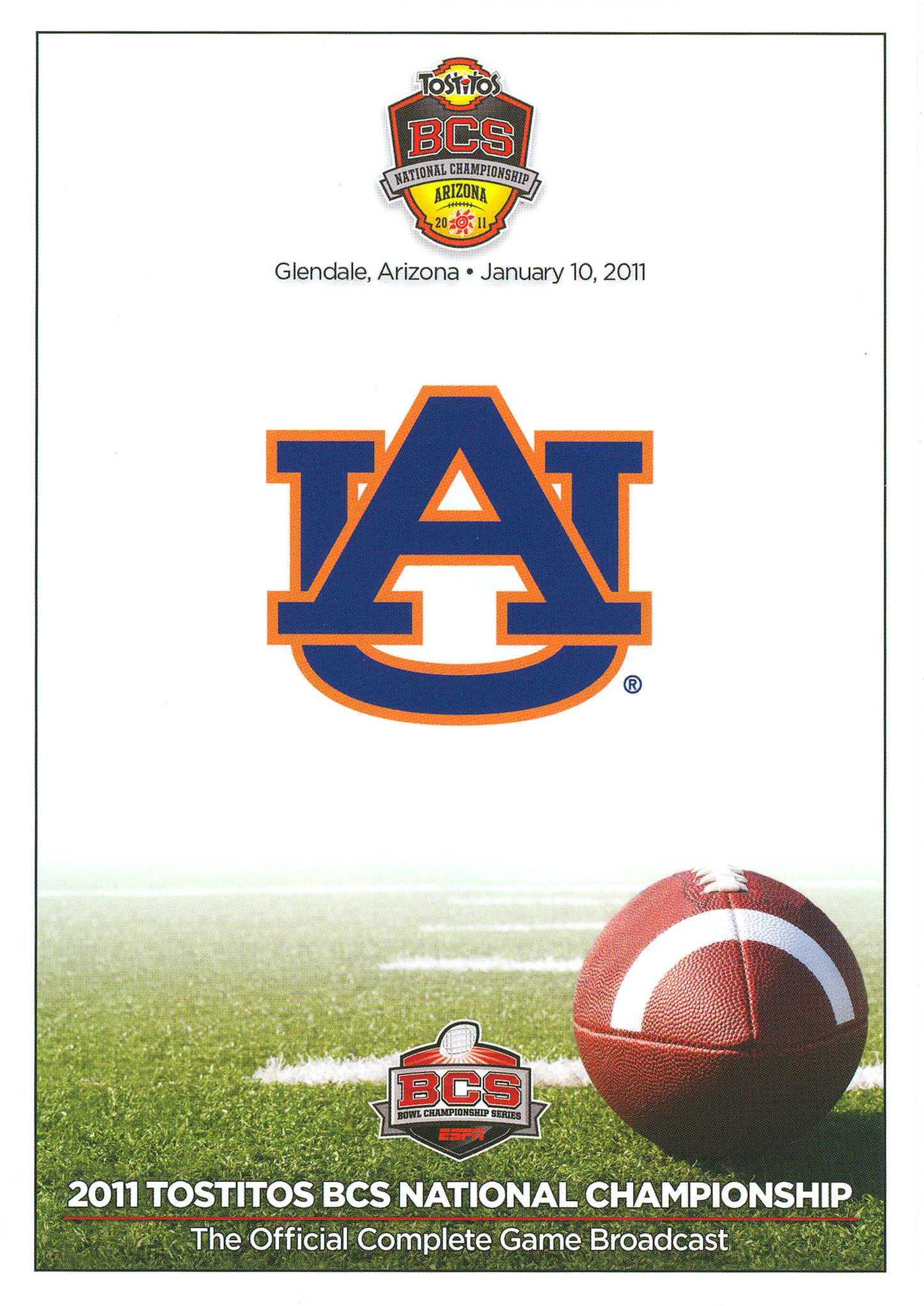 2011 BCS National Championship: Auburn vs. Oregon cover art