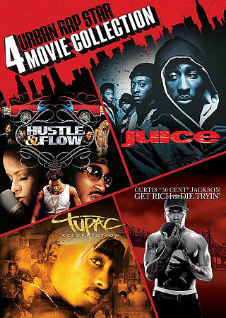 4 Urban Rap Star Movie Collection: Hustle & Flow/Juice/Tupac: Resurrection/Get Rich or Die Tryin' cover art