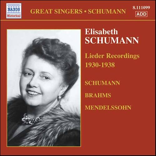 Elisabeth Schumann, Lieder Recordings cover art