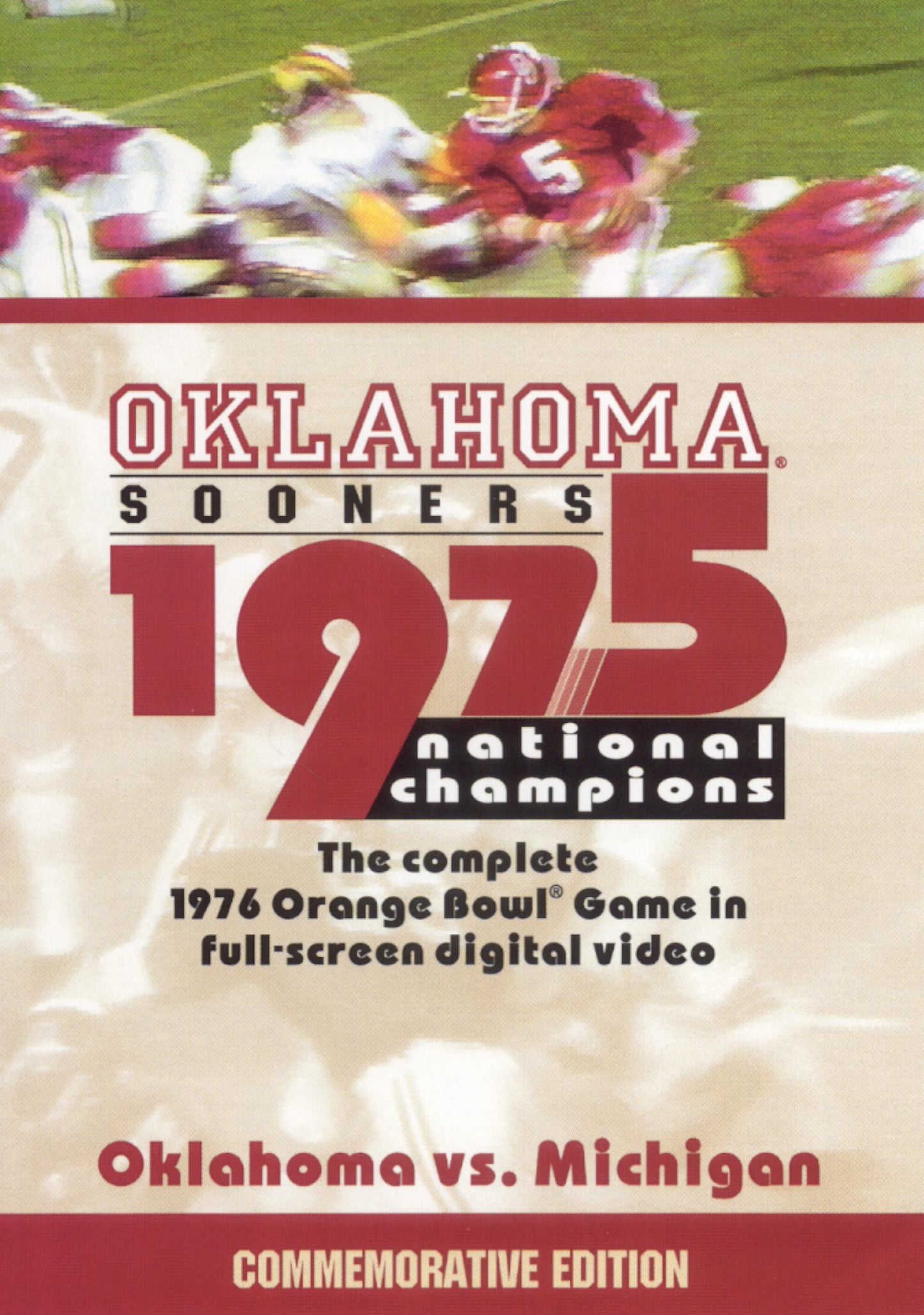 1975 Oklahoma National Championship Game: Oklahoma vs. Michigan cover art