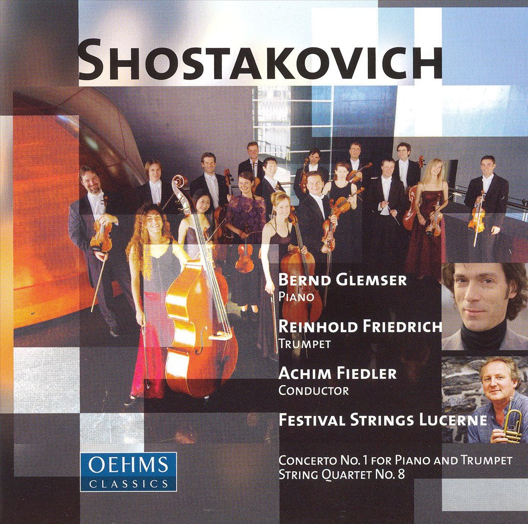 Shostakovich: Concerto No. 1 for piano & trumpet; String Quartet No. 8 cover art
