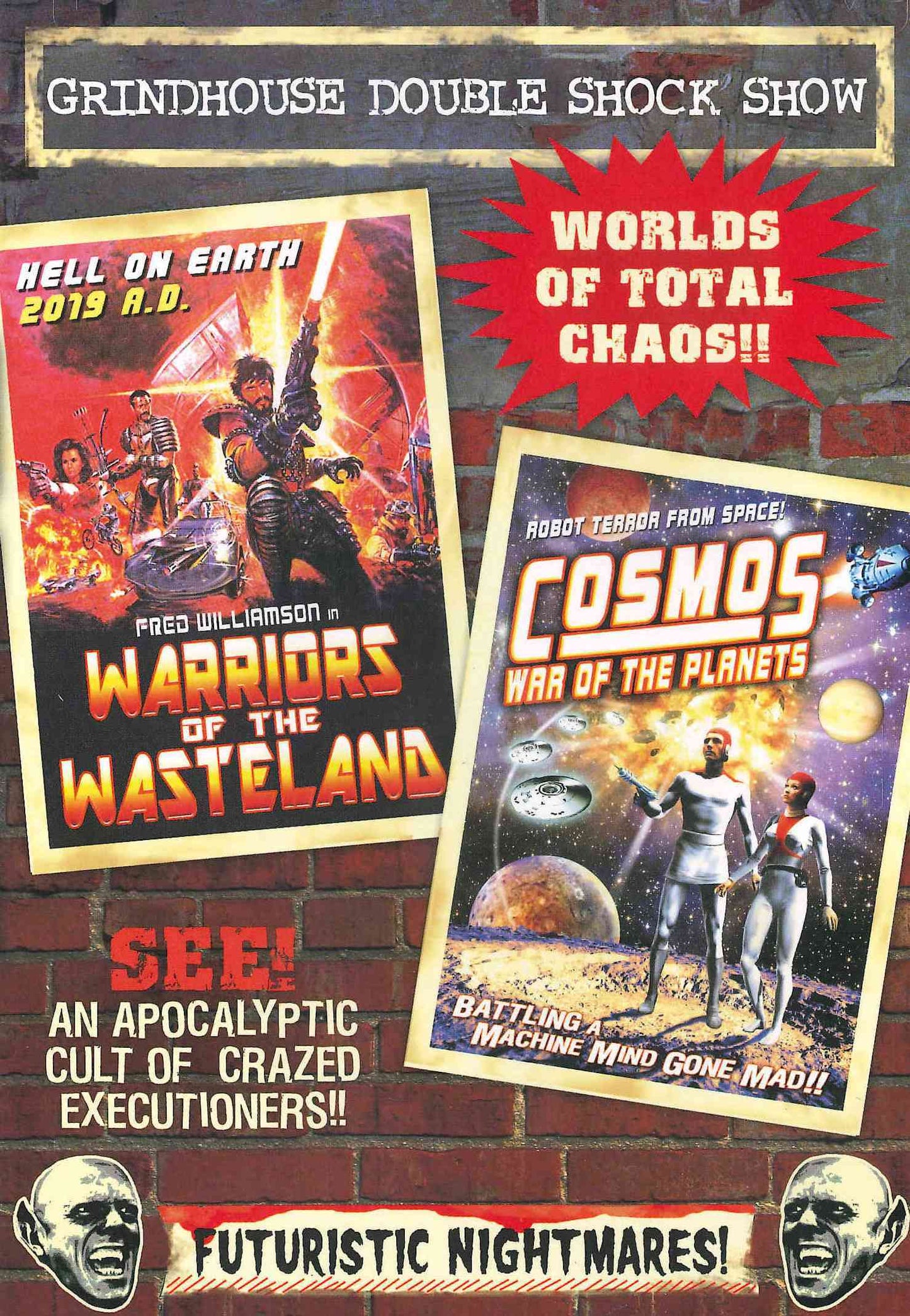 Grindhouse Double Shock Show: Warriors of the Wasteland/Cosmos: War of the Planets cover art