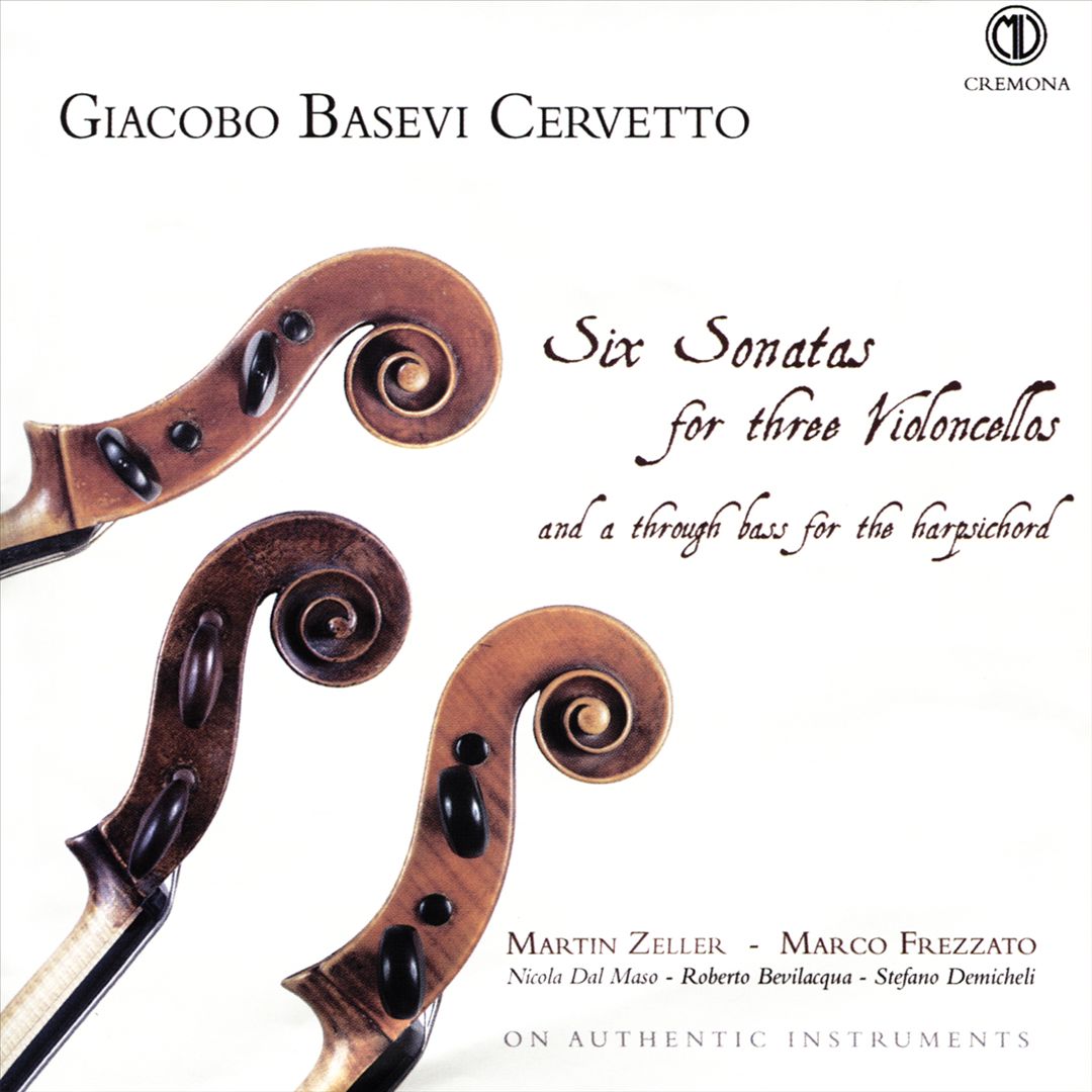 Giacobo Basevi Cervetto: Six Sonatas for three Violoncellos and a through bass for the harpsichord cover art