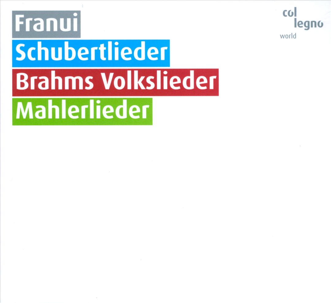 Schubertlieder, Brahms Volkslieder, Mahlerlieder cover art