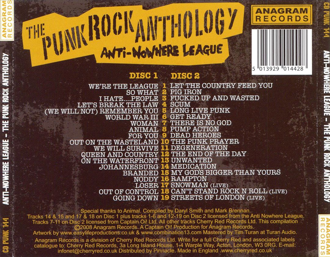 Punk Rock Anthology cover art