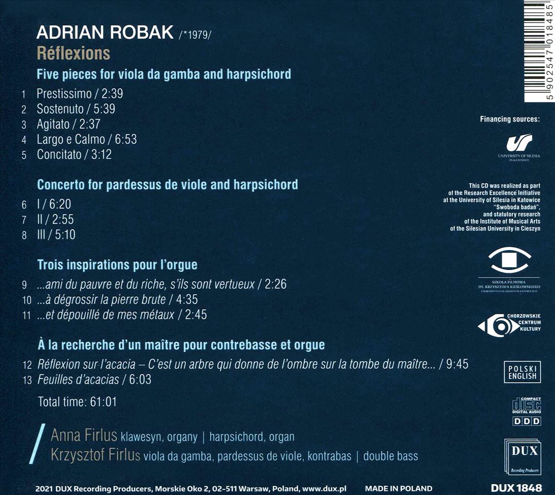 Adrian Robak: Réflexions cover art