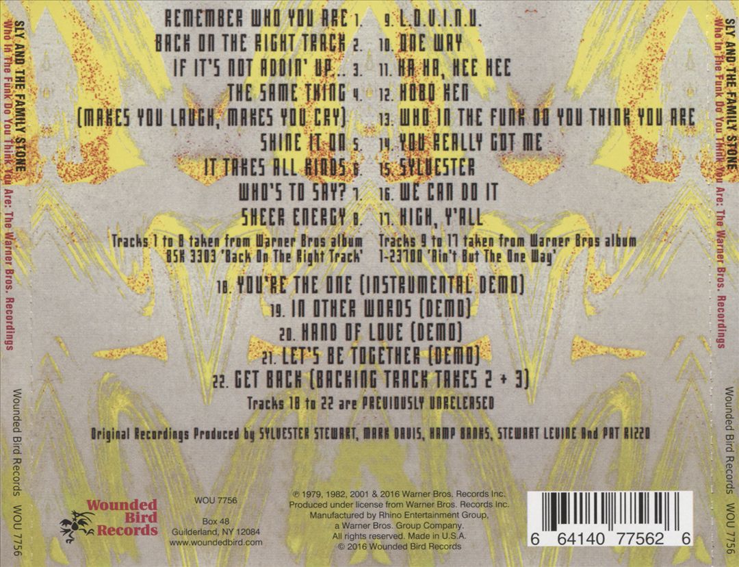 Who in the Funk Do You Think You Are: The Warner Bros. Recordings cover art