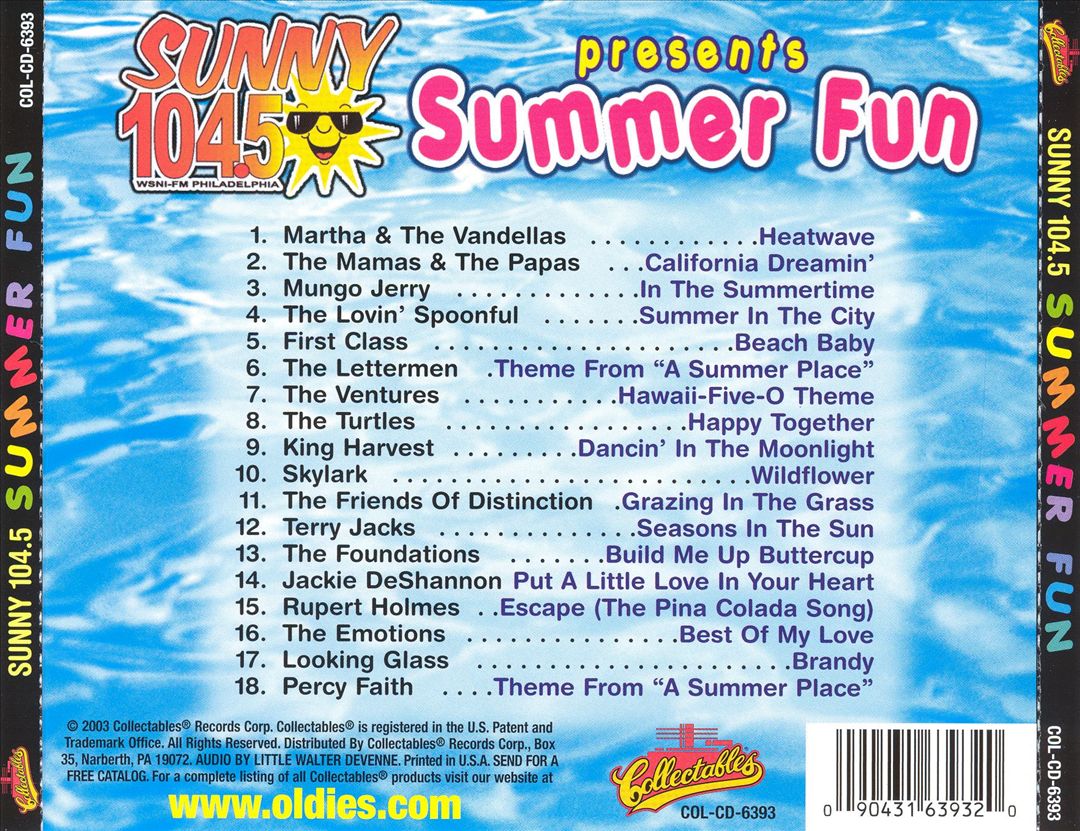 WSNI: FM's Sunny's Summer Hits cover art