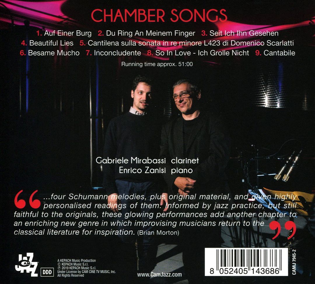 Chamber Songs: Live at Tonutti Winery cover art