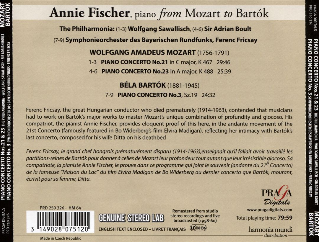 Mozart: Piano Concertos No. 21, K 467 & No. 25, K.48s; Bartók: Piano Concerto No. 3, Sz.119 cover art
