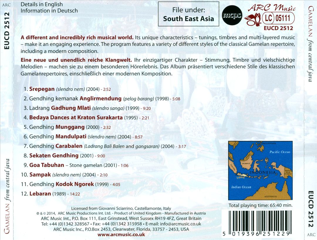 Gamelan from Central Java cover art