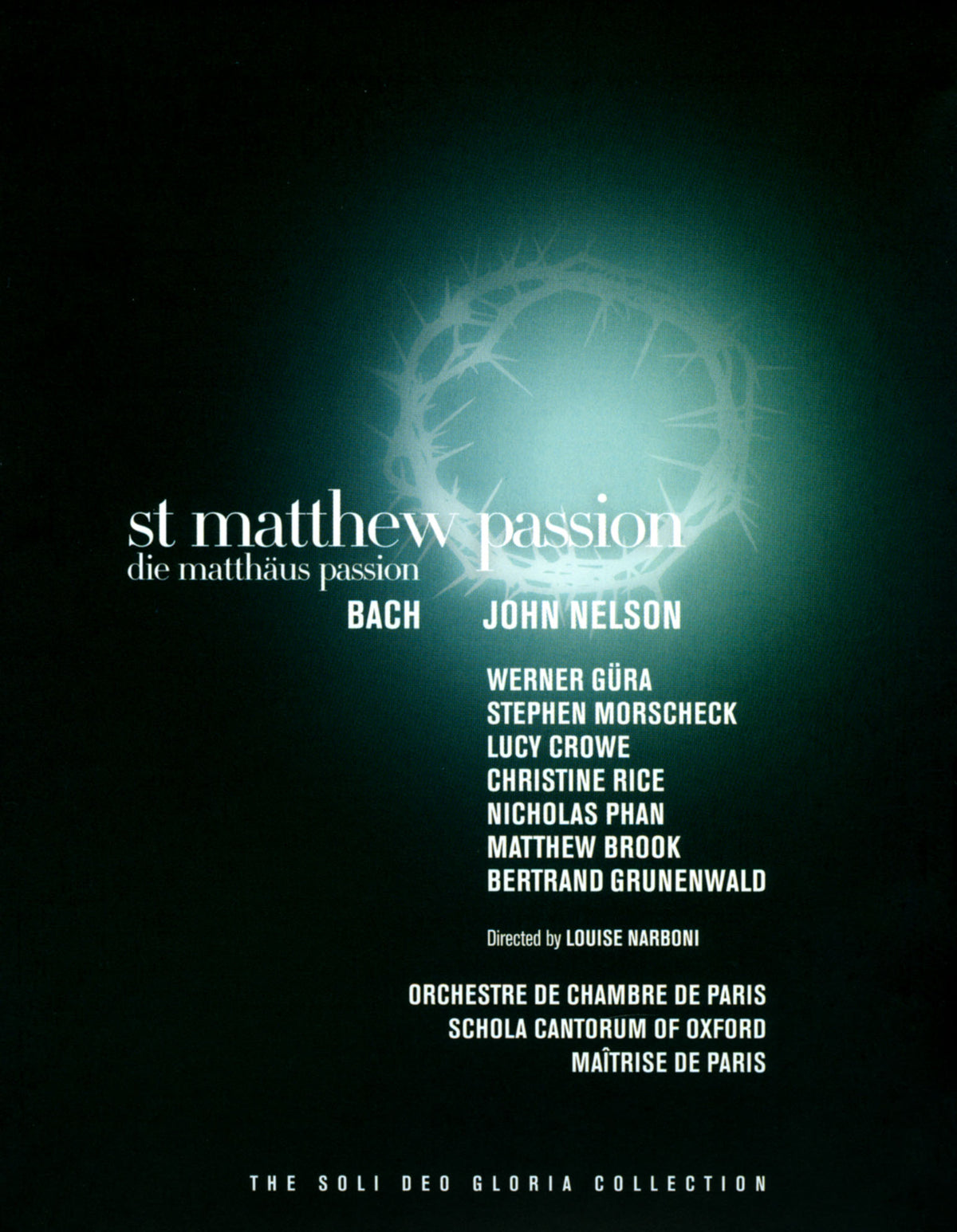 Bach: St. Matthew Passion [Video] cover art