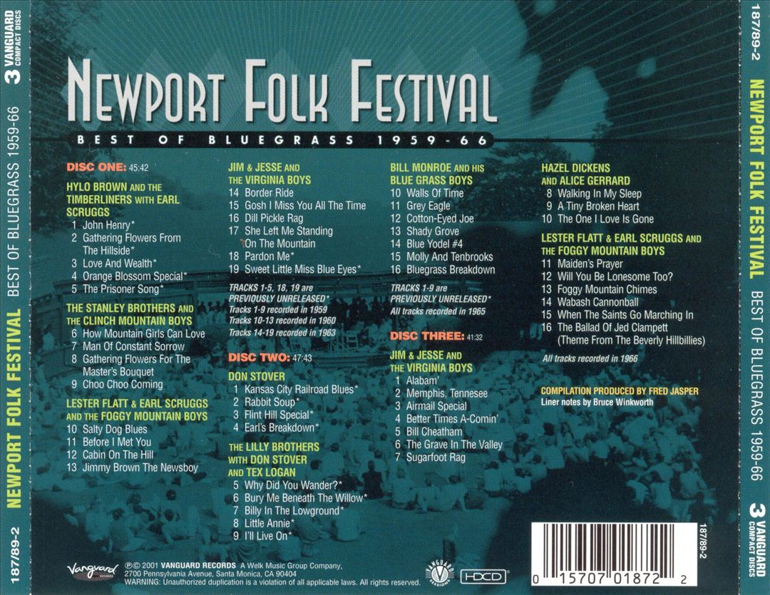 Newport Folk Festival: Best of Bluegrass 1959-1966 cover art