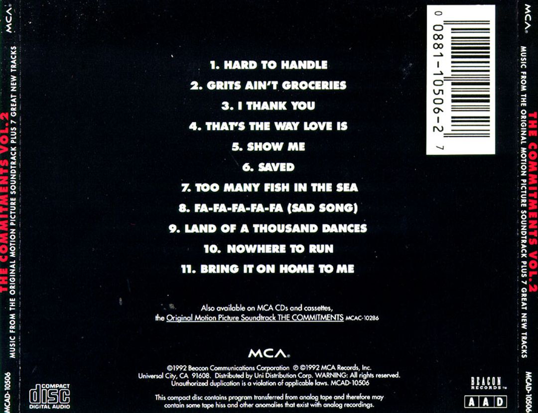 Commitments, Vol. 2 cover art