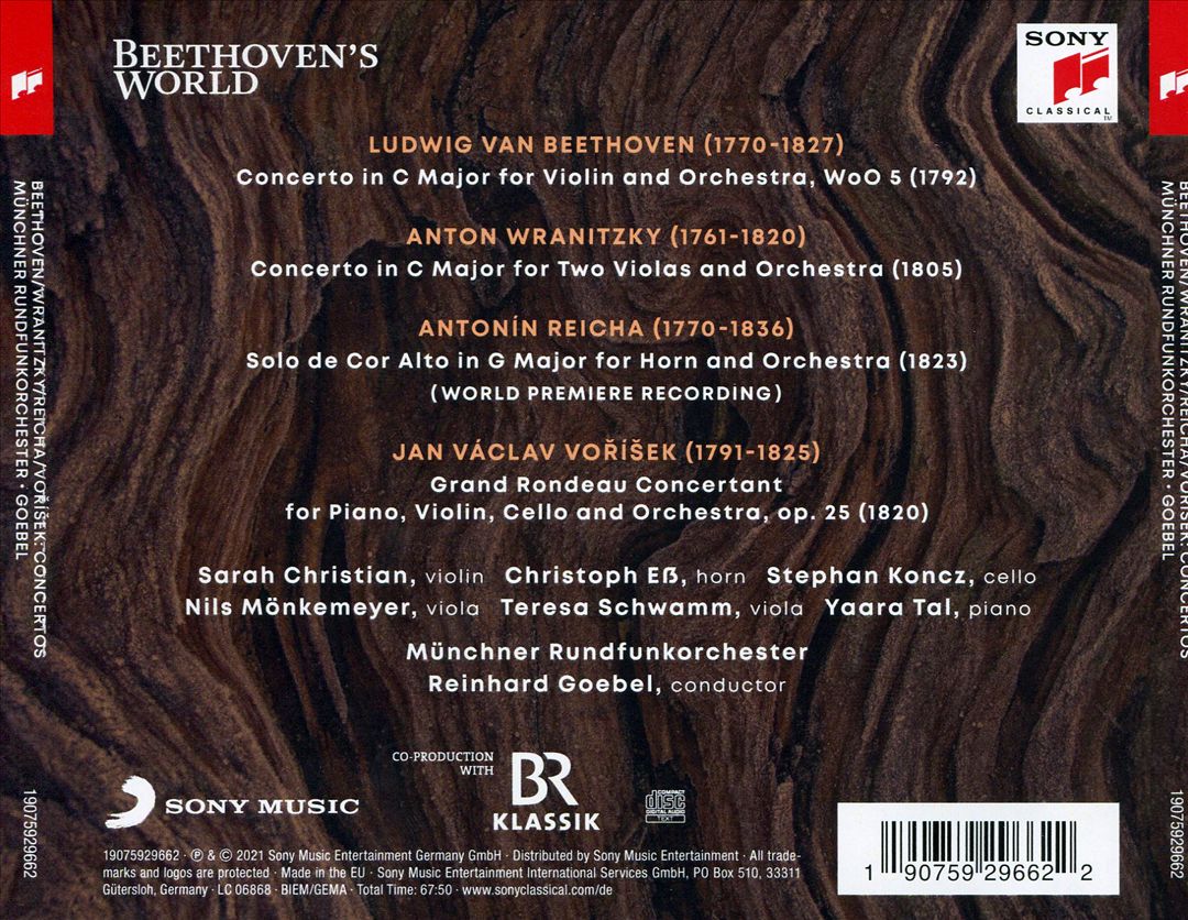 Beethoven's World: Concertos - Beethoven, Wranitzky, Reicha, Vorísek cover art