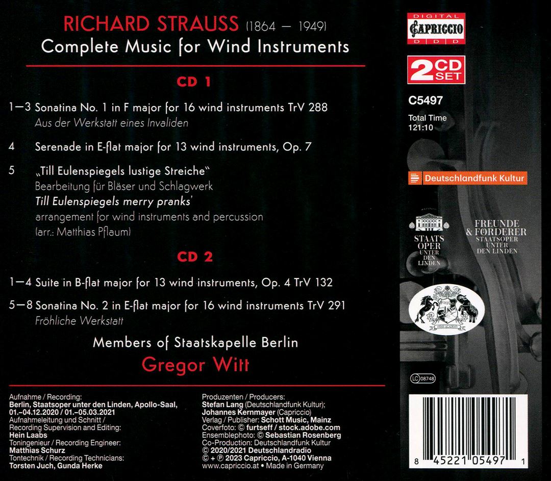 Richard Strauss: Complete Music for Wind Instruments cover art