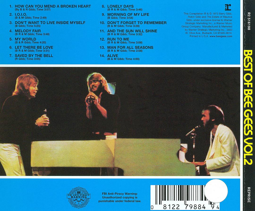 Best of Bee Gees, Vol. 2 cover art