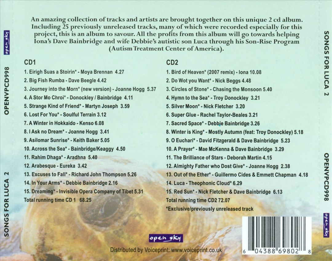 Songs for Luca, Vol. 2 cover art