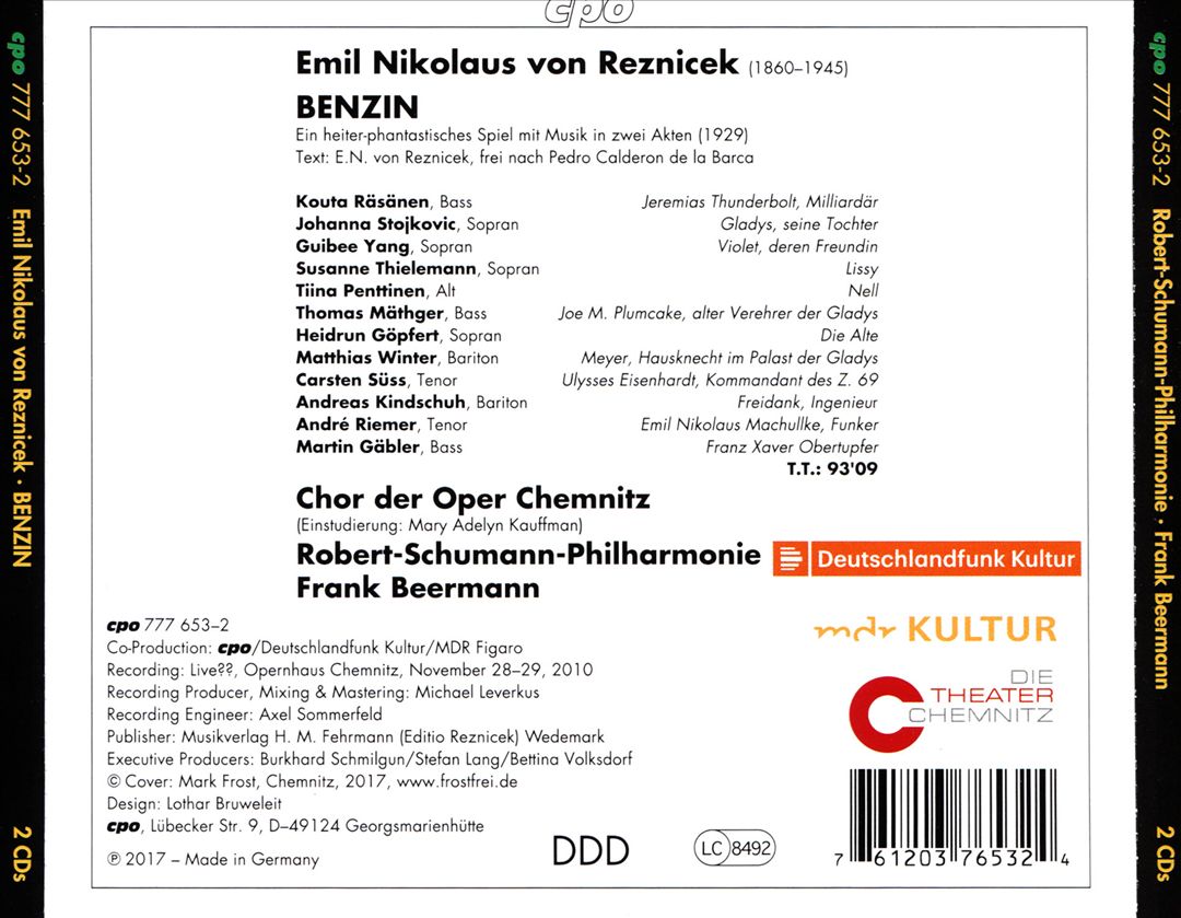 Emil Nikolaus von Reznicek: Benzin cover art