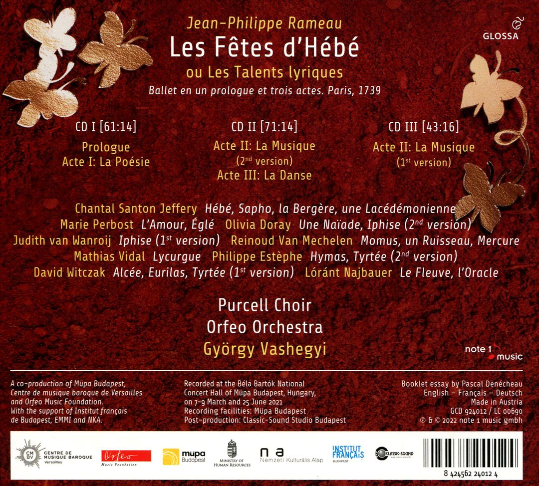 Jean-Philippe Rameau: Les Fêtes d'Hébé cover art