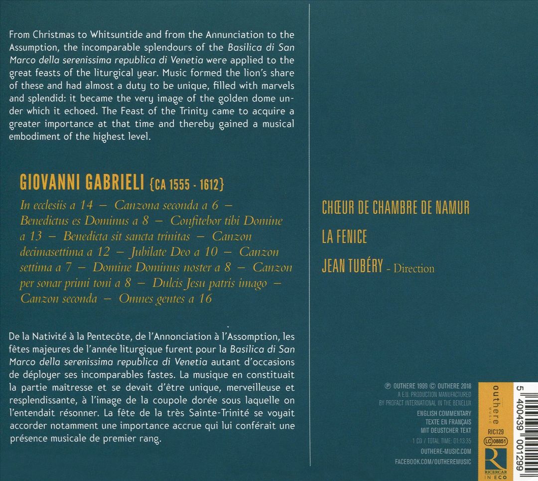 Gabrieli: In Festo Sanctissimae Trinitatis cover art