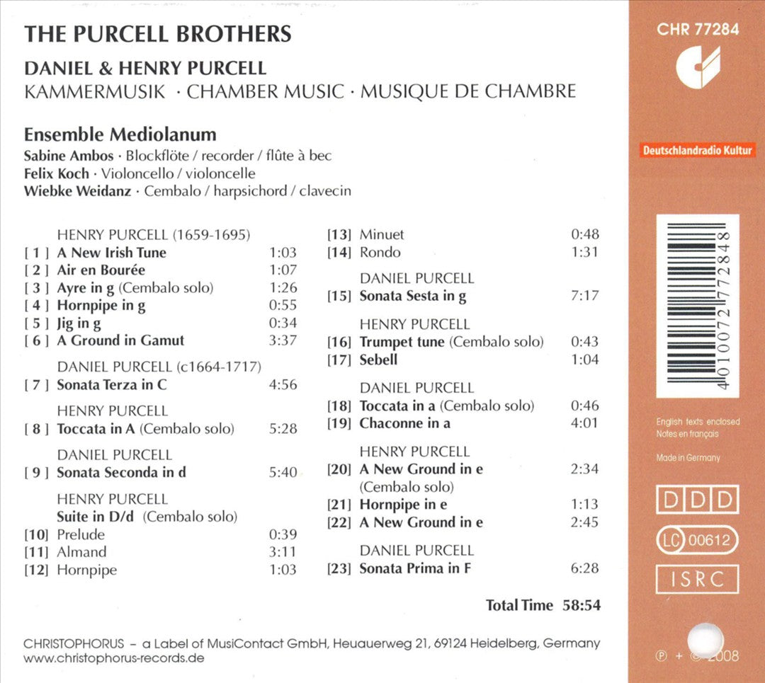 Purcell Brothers: Chamber Music cover art