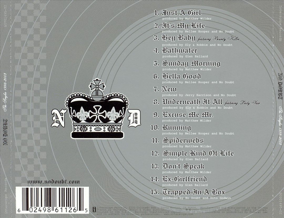 Singles 1992-2003 cover art
