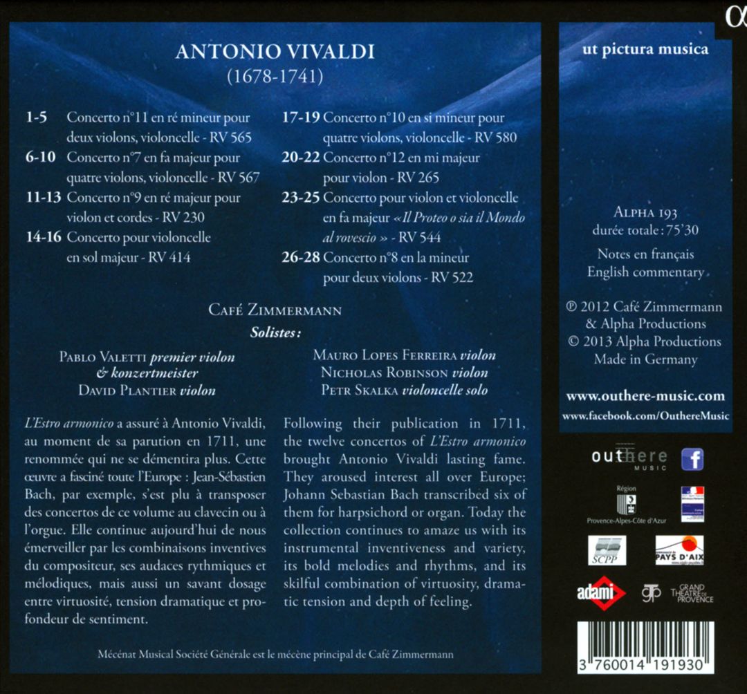Vivaldi: Estro Armonico - Libro Secondo cover art