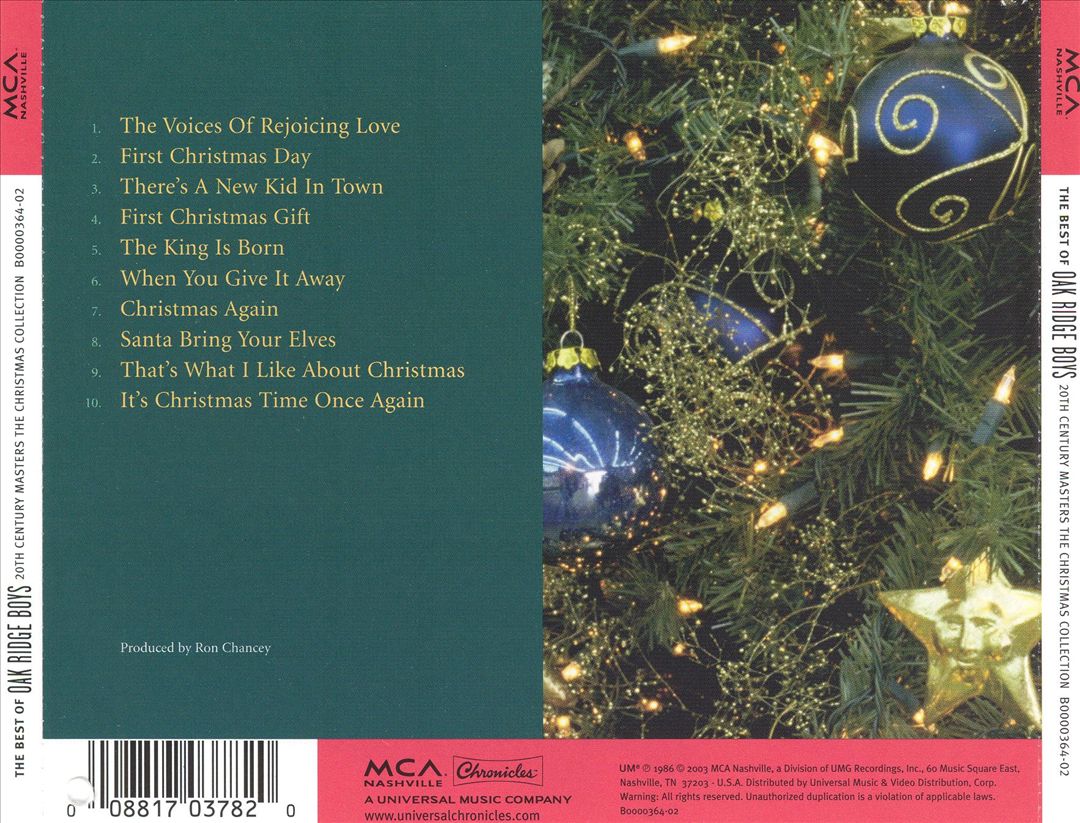 Best of Oak Ridge Boys: 20th Century Masters: The Christmas Collection cover art