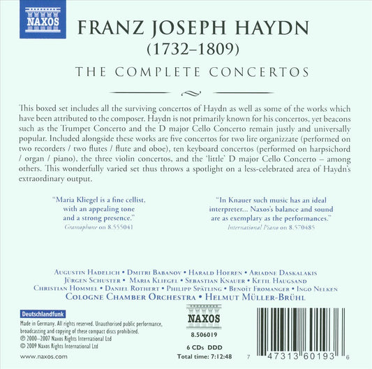 Complete Haydn Concertos cover art