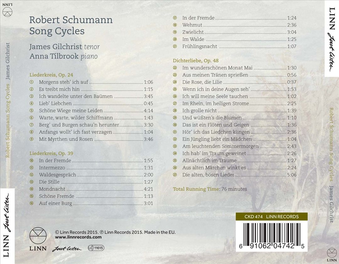 Robert Schumann: Song Cycles cover art