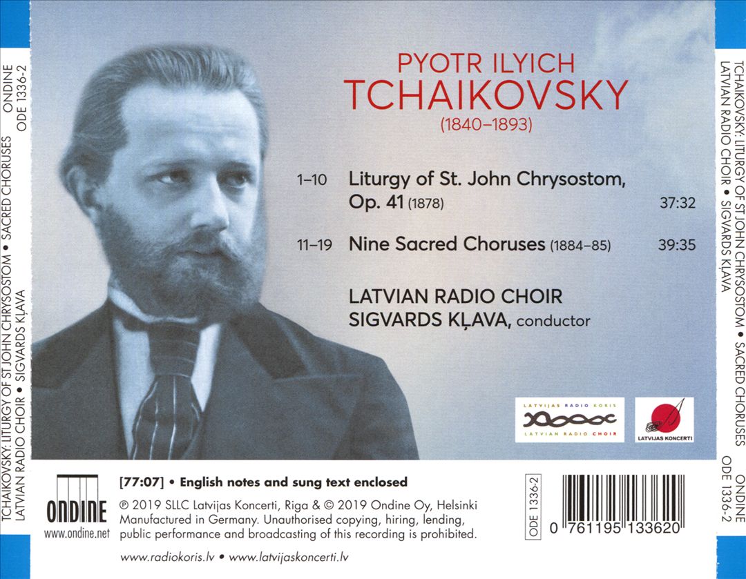 Tchaikovsky: Liturgy of St. John Chrysostom; Nine Sacred Choruses cover art