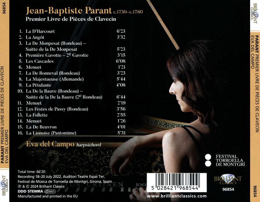 Parant: Premier Livre de Pièces de Clavecin cover art