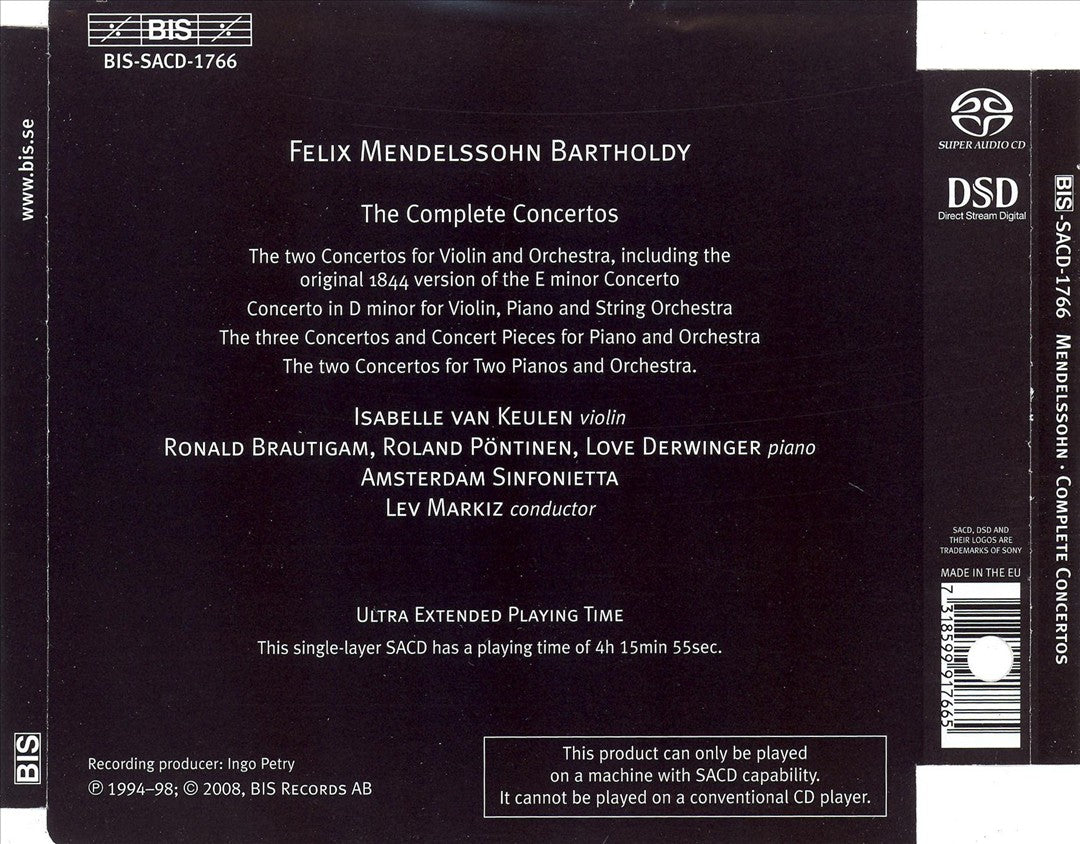 Mendelssohn: Complete Concertos cover art